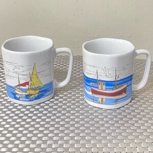 Sailboats Hexagon Coffee-Tea Mugs (2)
